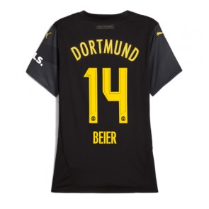 Borussia Dortmund Maximilian Beier #14 Dámské Venkovní Dres 2024-25 Krátký Rukáv